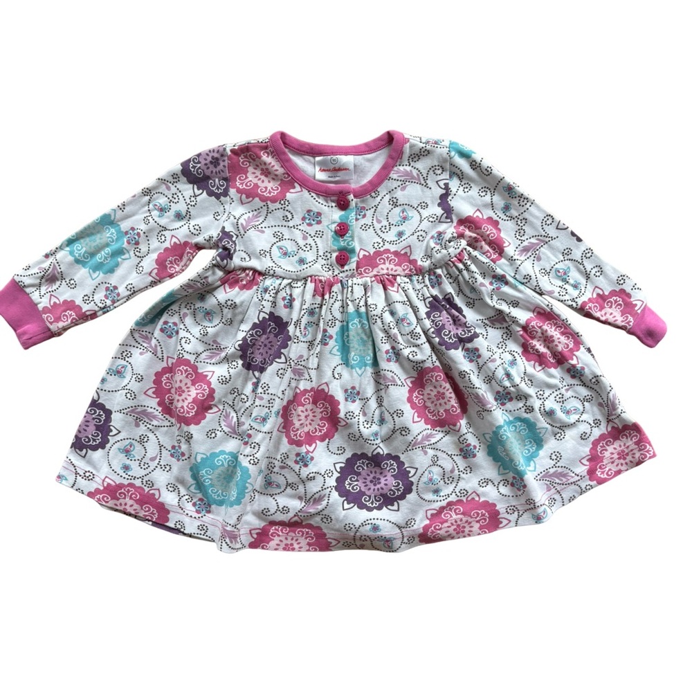 Hanna Andersson Pink and Blue Floral Dress Size 3 US 90 Hanna